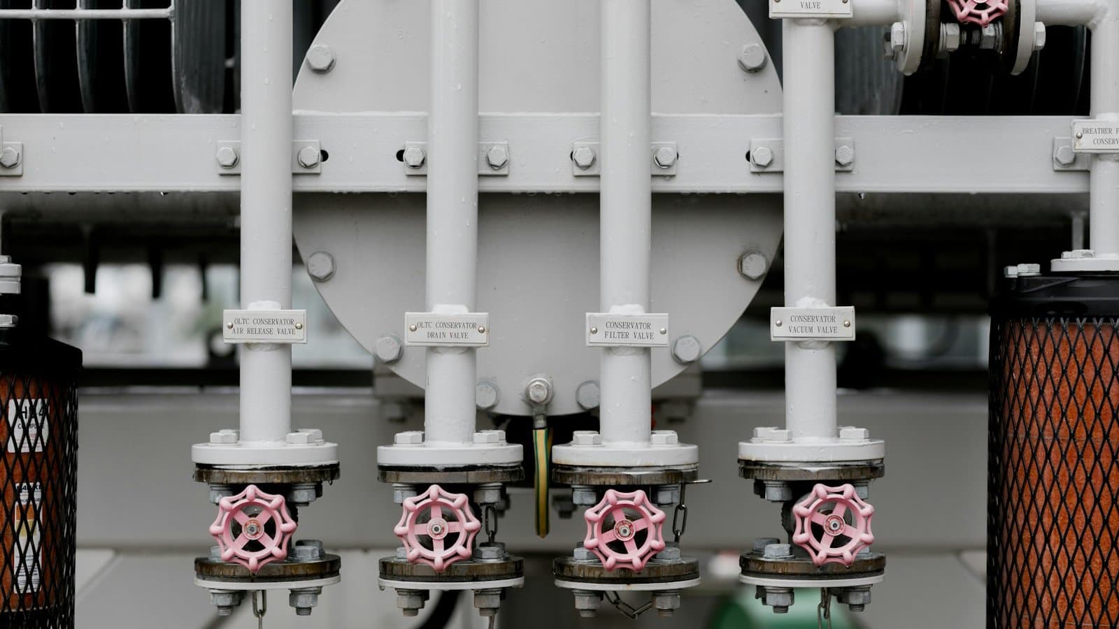 Industrial pipes and valves in a process plant, the pipework infrastructure through which nanofiltration systems deliver selective ion separation